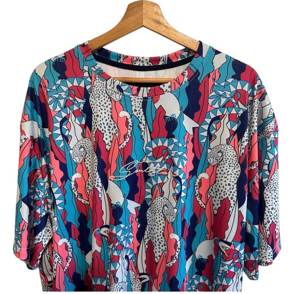 NWT Soulstar England Men's Exotic Print Top Size X-Large - Picture 4 of 11